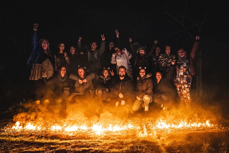 Firewalk group photograph